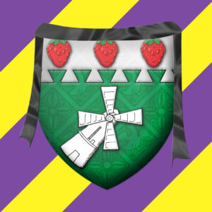 The arms of Baroness Briana Etain MacKorkhill - Image courtesy of the Memorial Shield Project
